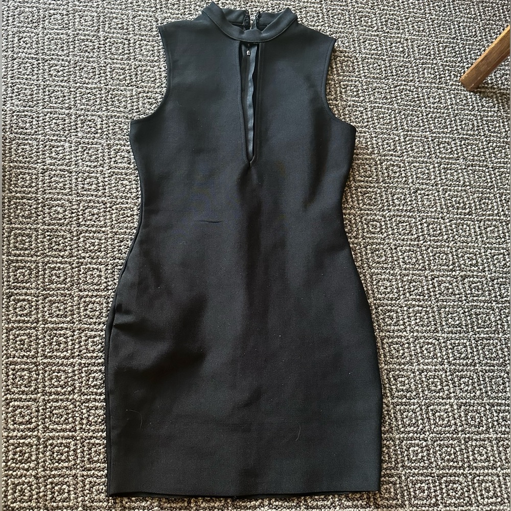 Black cutout tight dress